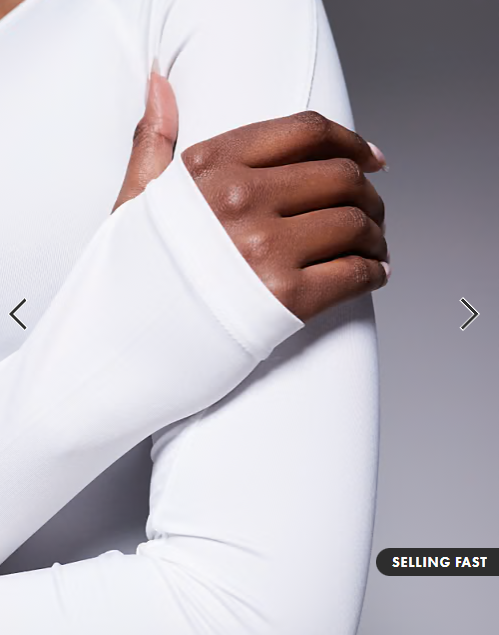 4505 Icon active quick dry slim fit long sleeve top in white
