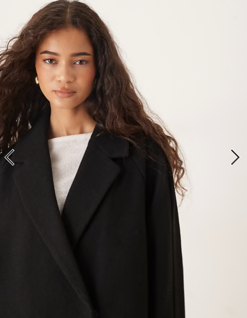 ASOS DESIGN chuck on overcoat in black