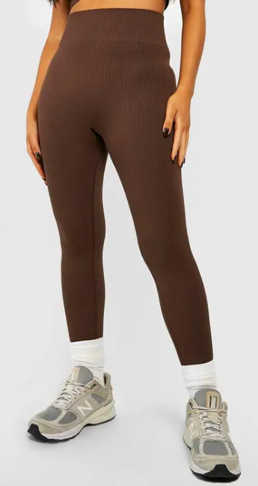 boohoo Petite Seamless Rib Leggings