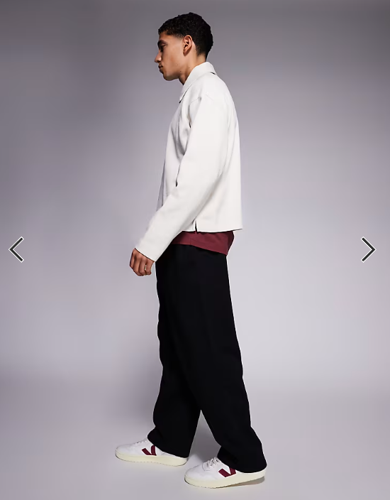 ADPT wide fit joggers in black