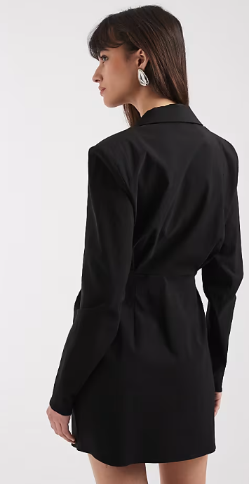 ASOS DESIGN cinched blazer mini dress in black