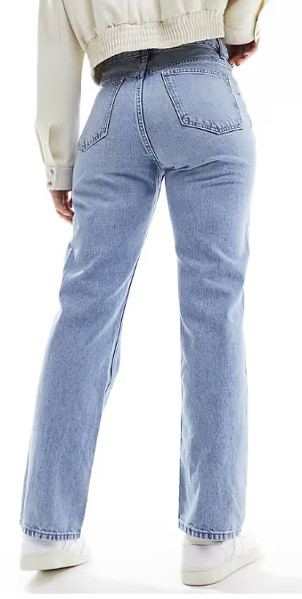 Asos - Mango Matilda straight leg jeans in light blue