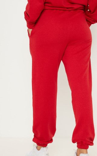 RECYCLED Red Sweat Pant Joggers