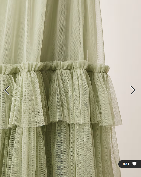 Lace & Beads Bridesmaid crew neck sheer sleeve tiered maxi dress in sage green