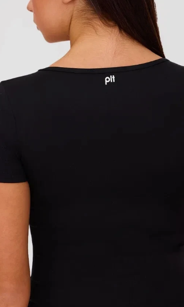PrettyLittleThing Black Sculpt Gathered Short Sleeve Bodysuit