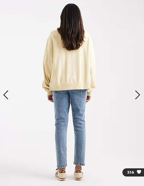 ASOS DESIGN Maternity slim fit mom jeans in mid blue