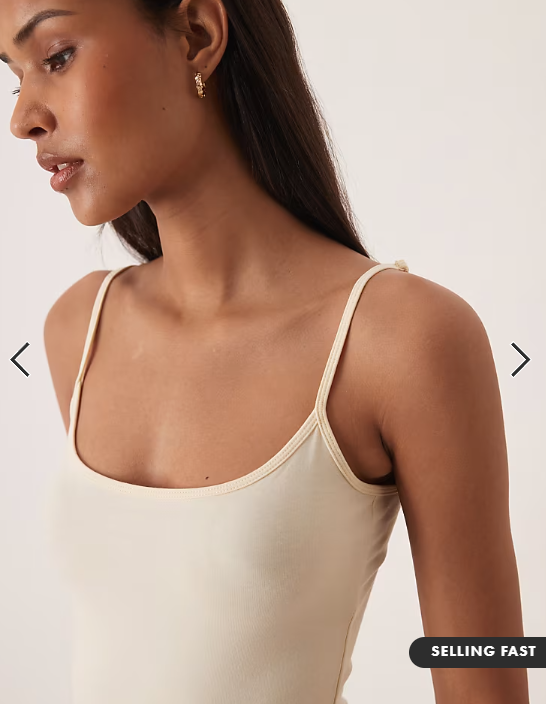 Gina Tricot singlet top in buttermilk yellow