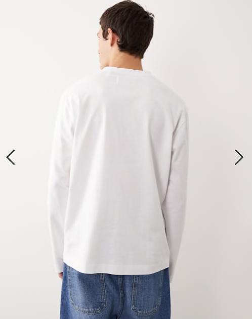 ASOS COLLECTIVE oversized heavyweight long sleeve t-shirt in white