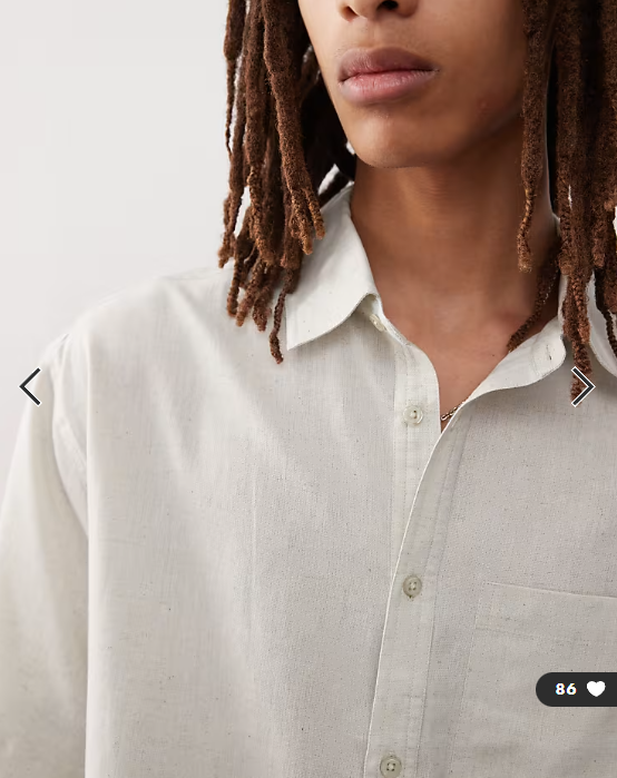 COLLUSION boxy linen mix short sleeve shirt in oatmeal