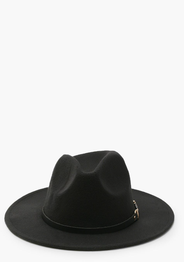 Buckle Detail Fedora Hat