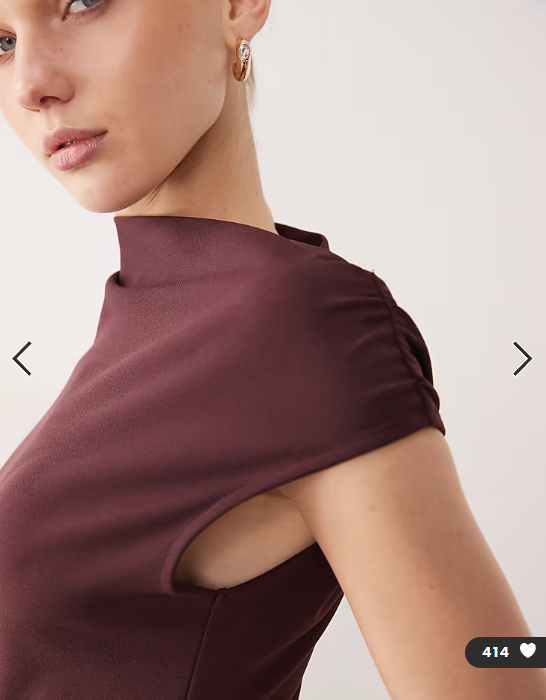 Mango asymmetric short sleeve midi dress in deep red