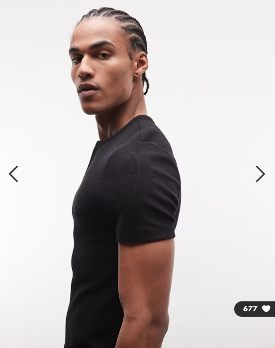 COLLUSION notch neck short sleeve t-shirt in black.