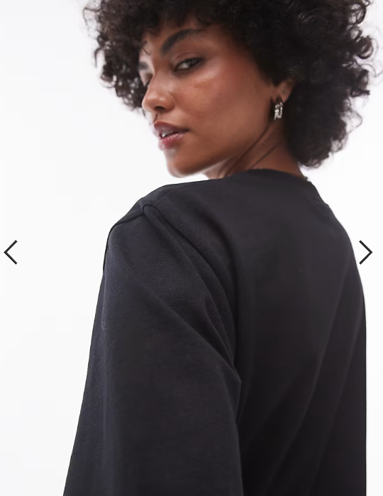 Topshop premium basic short sleeve tee in black