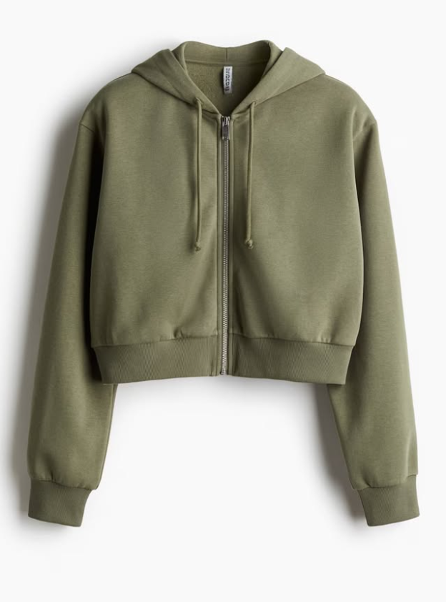 H&M - SHORT HOODED SWEATSHIRT JACKET