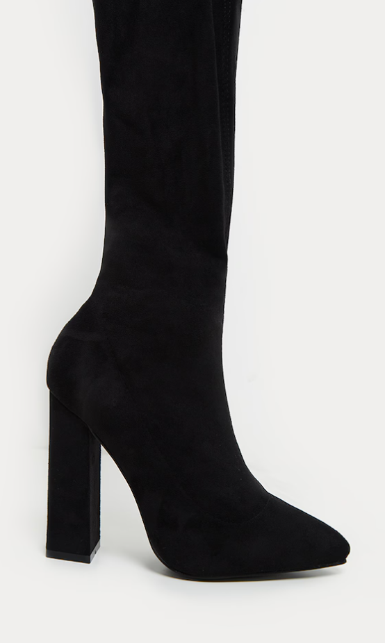 Black Point Block Heel Over The Knee Boot