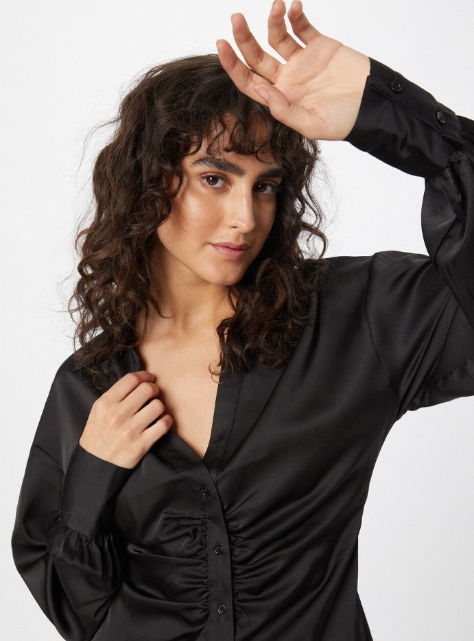 Sivan Satin blouse - black