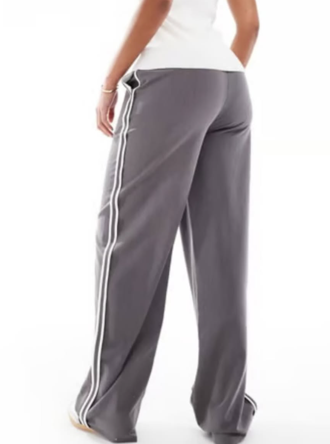 ASOS DESIGN Tall contrast panel trousers in grey