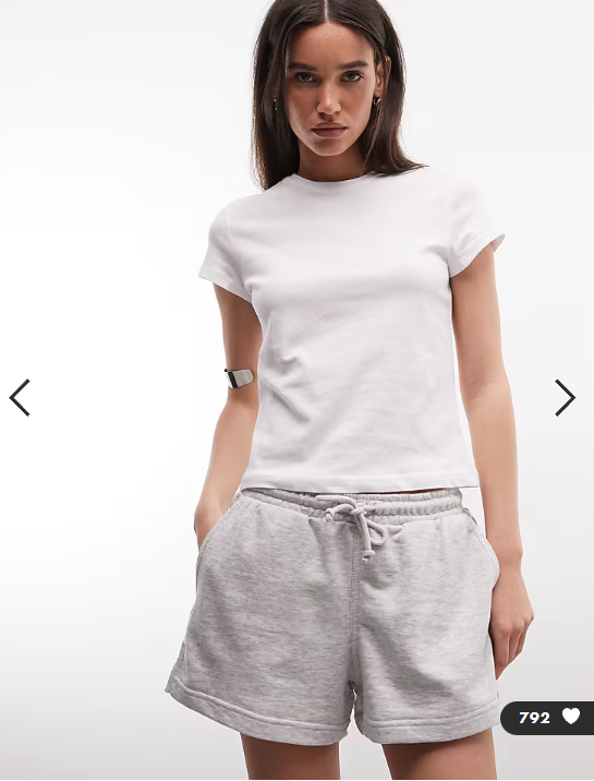 Weekday 90s baby tee in white
