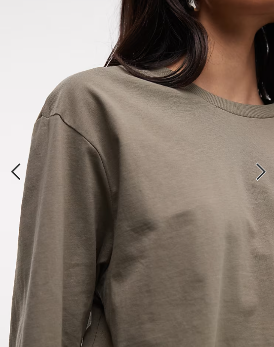 COLLUSION boxy long sleeve t-shirt in olive