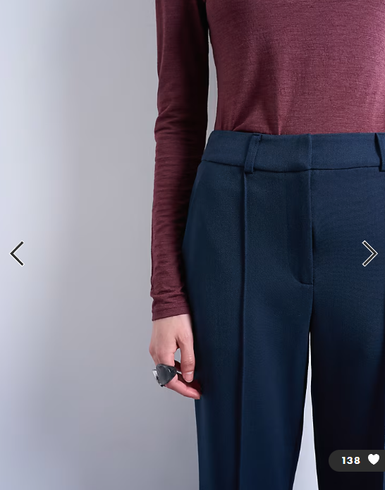Topshop co ord tailored flare trouser in navy