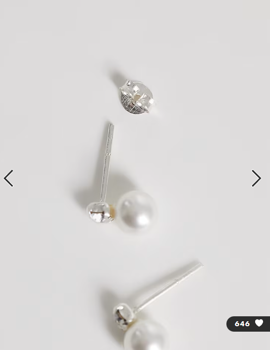 Kingsley Ryan pearl and gem stud earrings in sterling silver