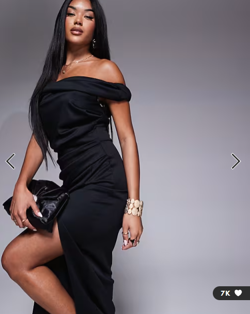 ASOS DESIGN structured twist bardot bodycon midi dress in black