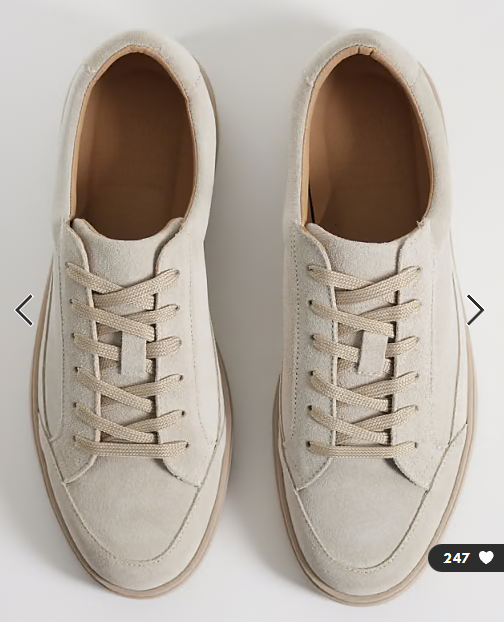 NOAK Made In Portugal paneled lace up sneakers in stone suede