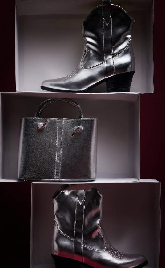 Faux Leather High Sole Boot