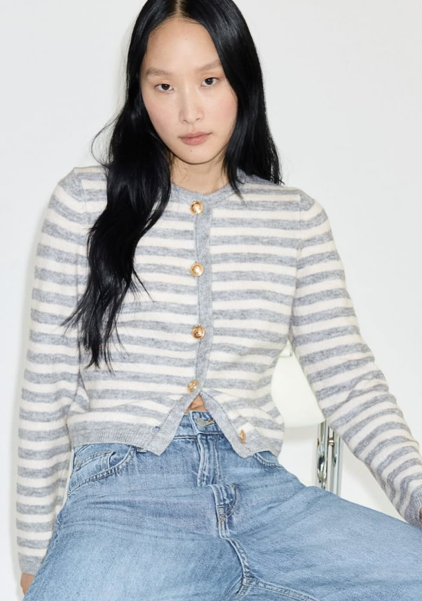 H&M-FITTED CARDIGAN
