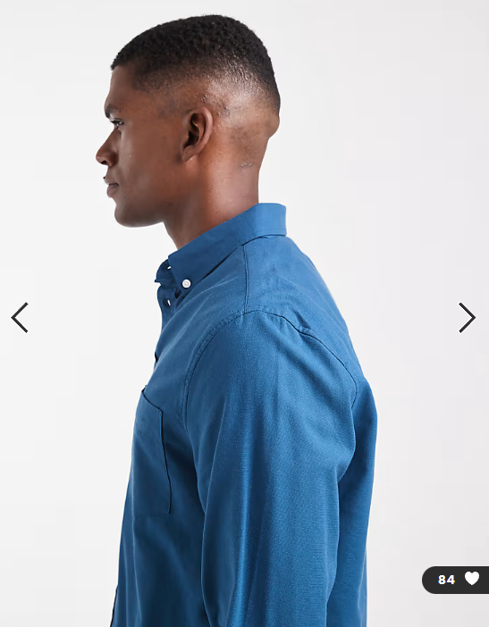 ASOS DESIGN oxford regular shirt in teal