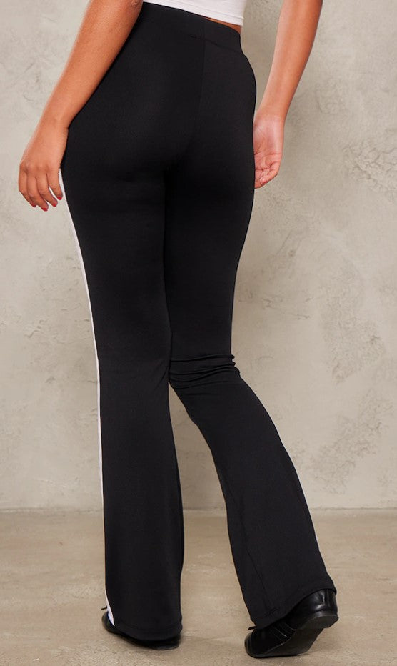 Black Soft Touch Seamless Yoga Flare Trousers