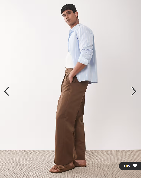 ASOS DESIGN smart pleated linen rich wide leg trousers in dark brown