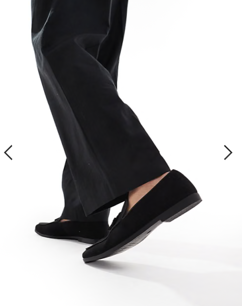 SEQWL Charlie loafers with tassel in faux suede black