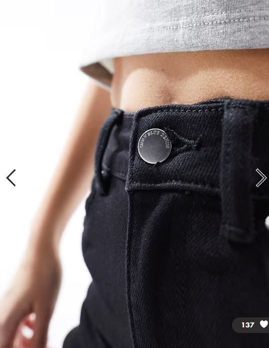 ONLY high waist skinny jeans in black