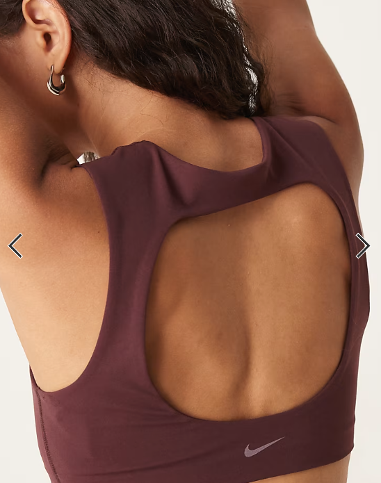 Nike Training Zenvy light support sports bra in burgundy
