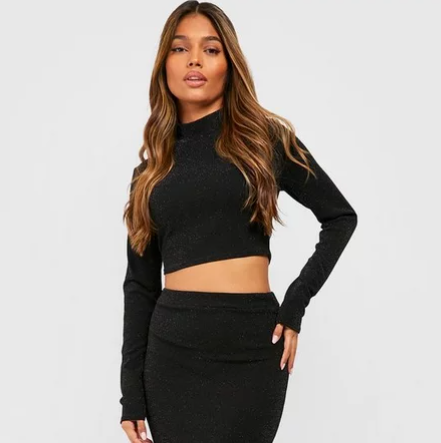 High Neck Crop Top