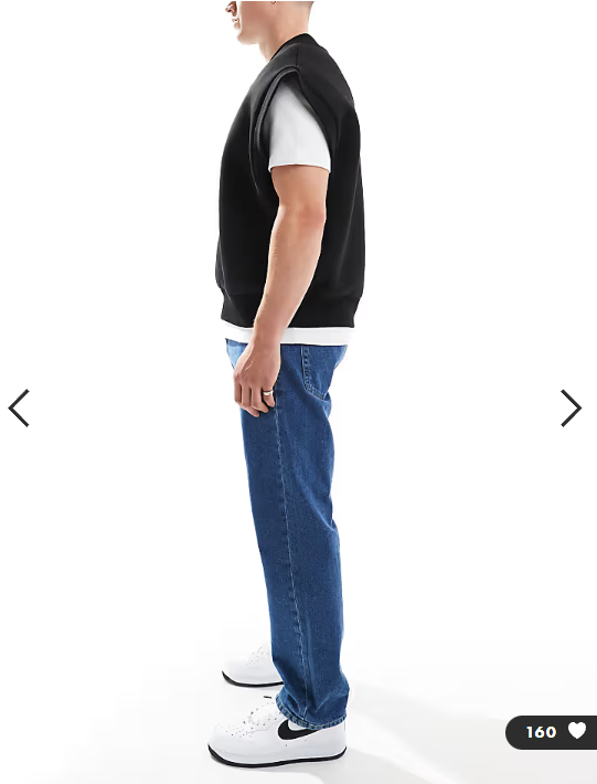 JJ Rebel Ryan straight jeans in mid blue