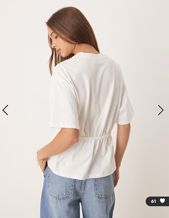 ASOS DESIGN tie side detail t-shirt in white
