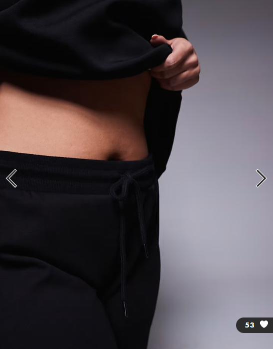 ASOS DESIGN Curve co-ord interlock flared jogger in black