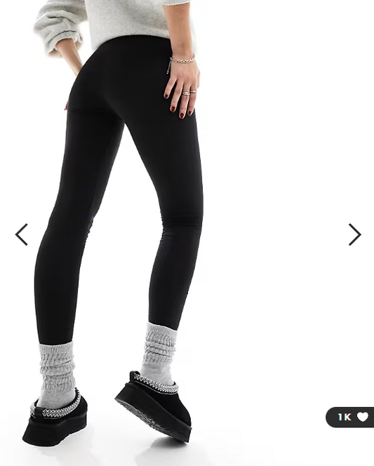 Pieces high waisted leggings in black
