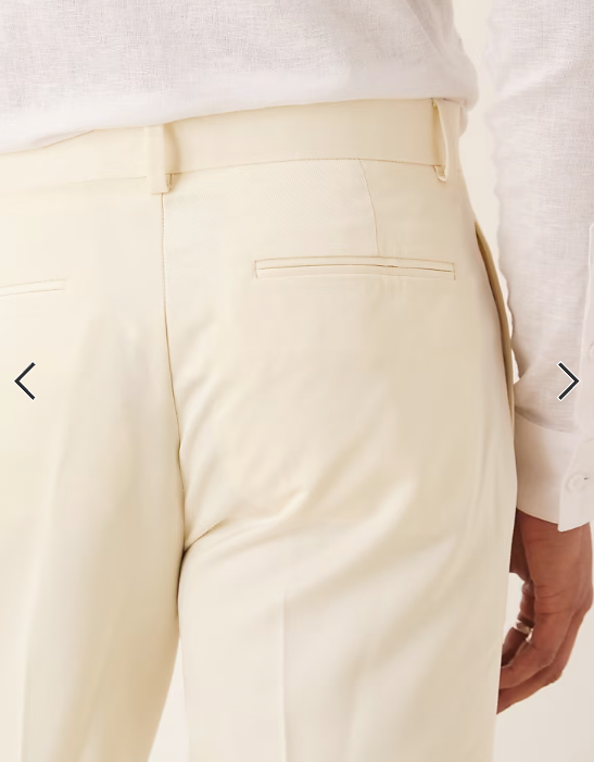 ASOS DESIGN straight leg smart trousers in buttermilk yellow