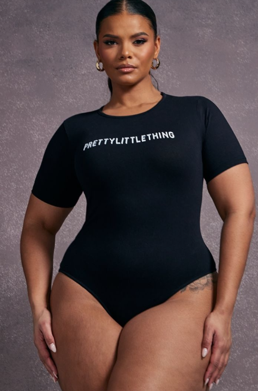 Plus Black Cap Sleeve Bodysuit