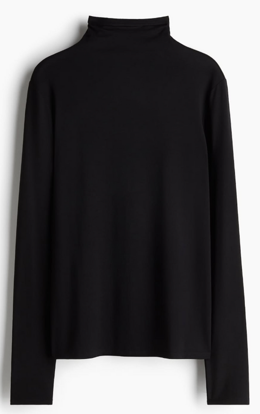 H&m - LYOCELL MOCK TURTLENECK TOP
