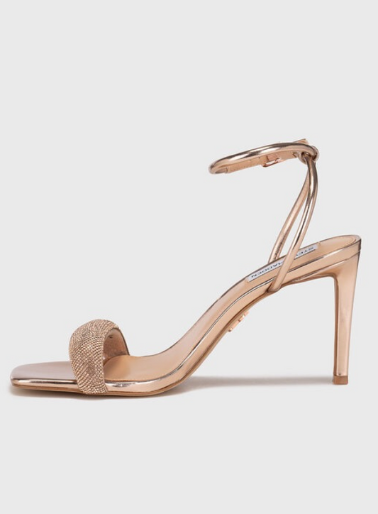 Steve Madden Entice-R Heeled In Rose Gold Sandal’s