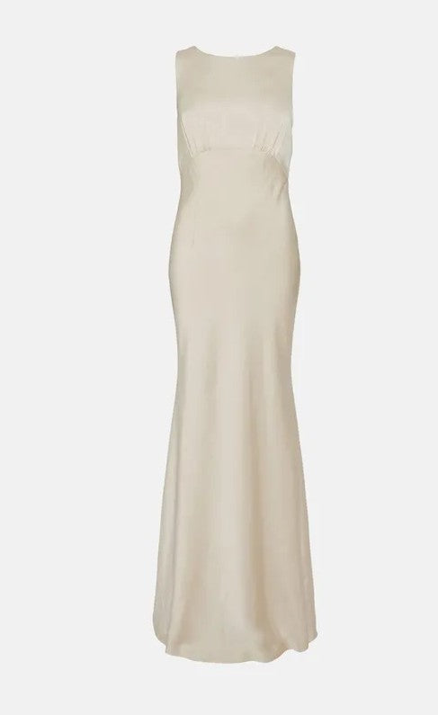 Cowl Back Fishtail Bridesmaids Maxi Dress