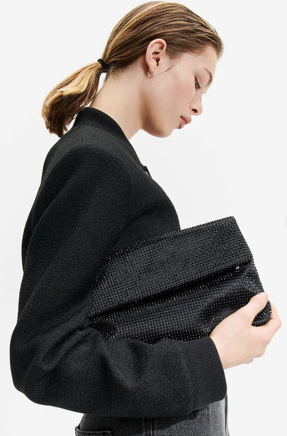 H&M-TEXTURED BOMBER JACKET