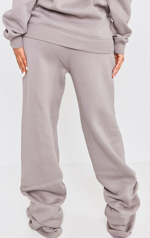 Shape Charcoal Embroidered Ruched Leg Joggers