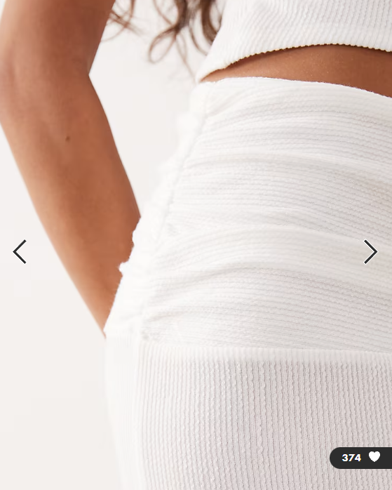 ASOS DESIGN co-ord textured rib column maxi skirt in ivory