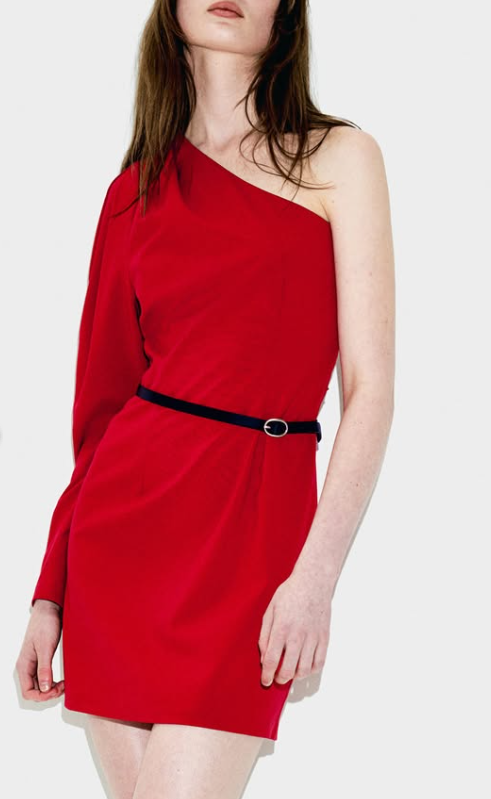 H&M - BELTED ONE-SHOULDER DRESS