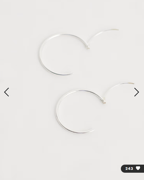 Kingsley Ryan 18mm hoops in sterling silver